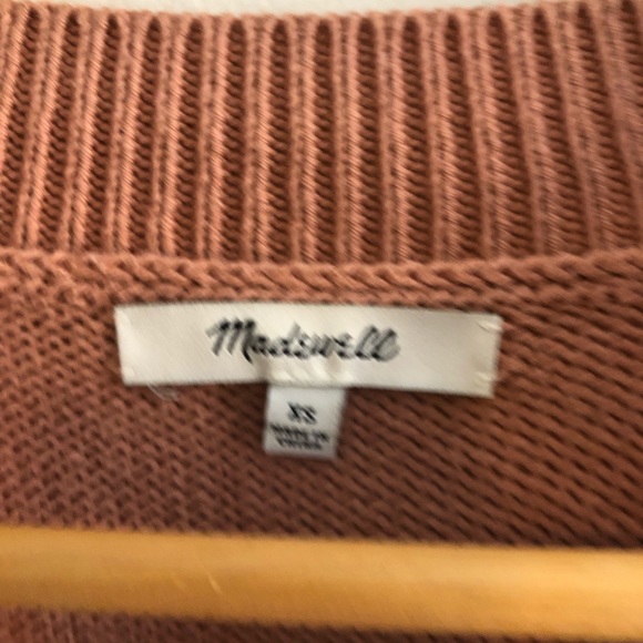 Madewell Brownstone Side-Button Sweater in Dusty Clay Size XS - Picture 4 of 7